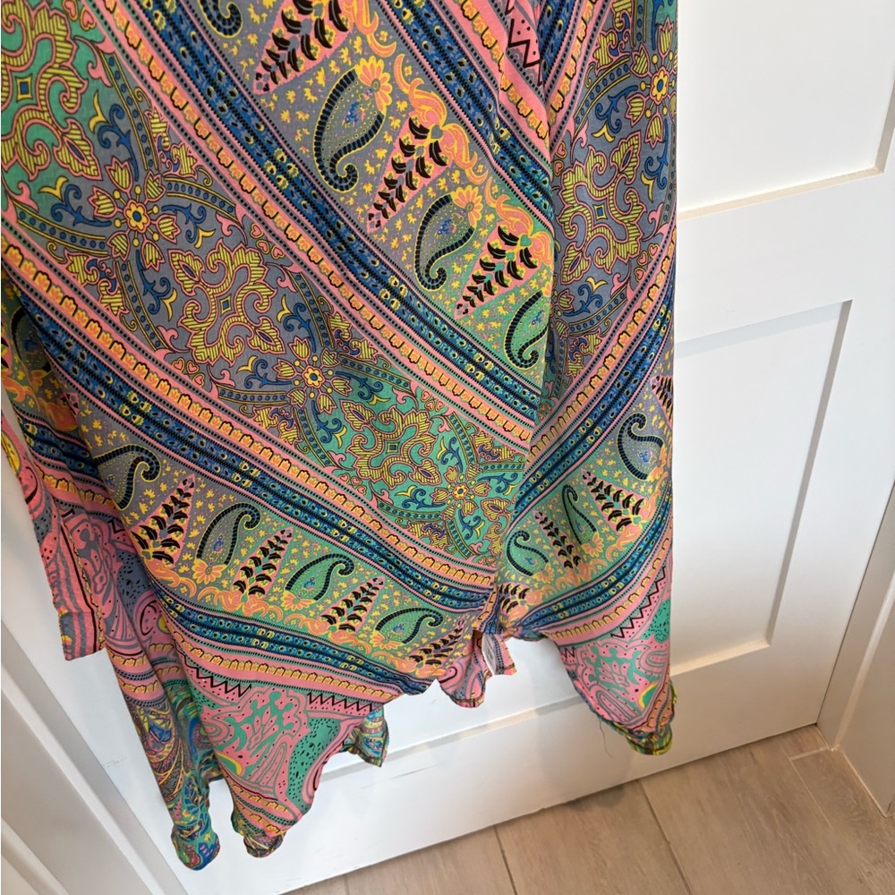 Karma highway wrap tie silk dress. - Picture 2 of 6